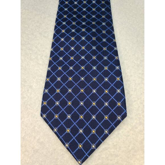 Tasso Elba blue geometric silk tie - Picture 2 of 5